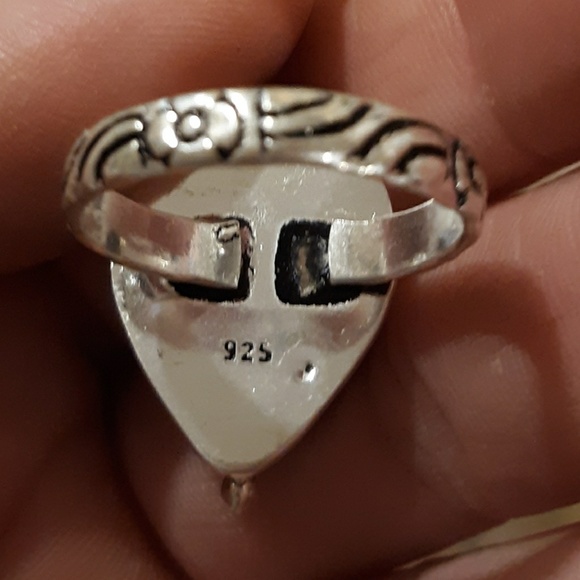 New Green Quartz 925 Silver Poison Ring. - Picture 6 of 8